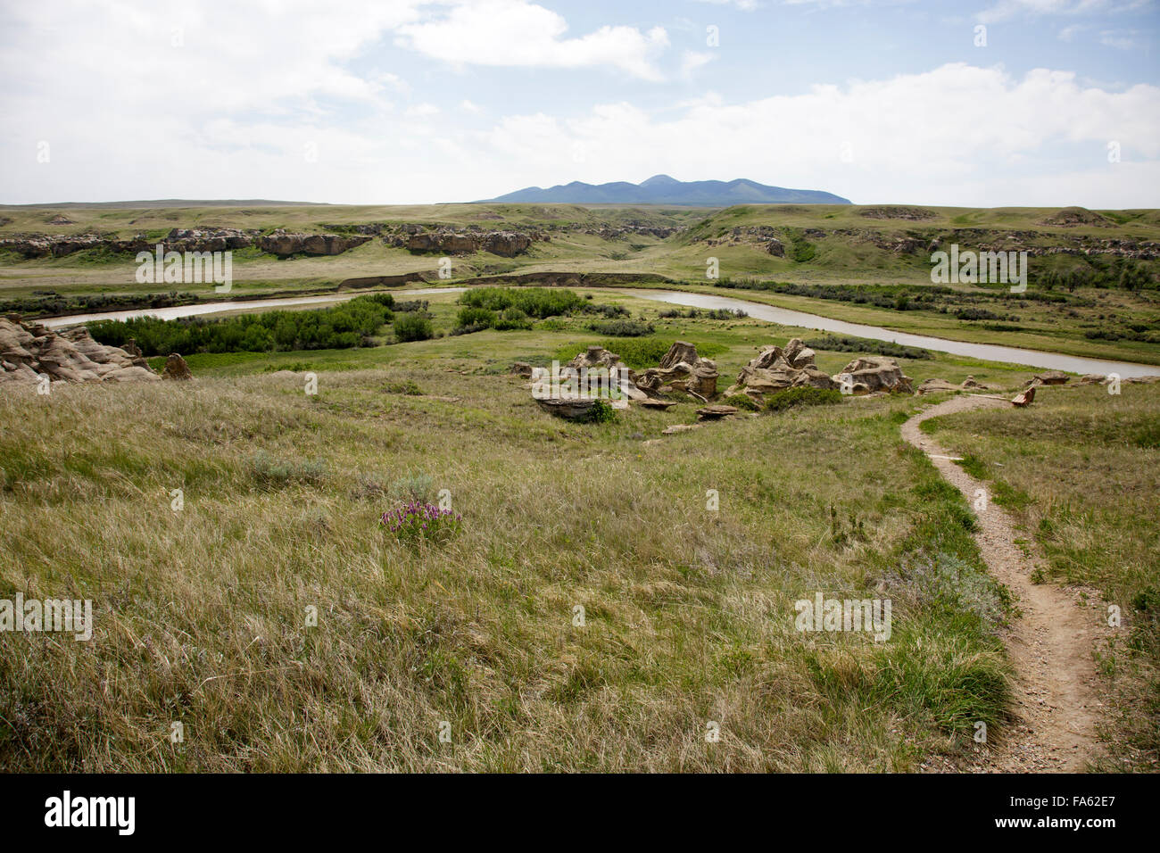 Head Smashed In Buffalo Jump, Alberta, Prairies, Canada Stock Photo Alamy