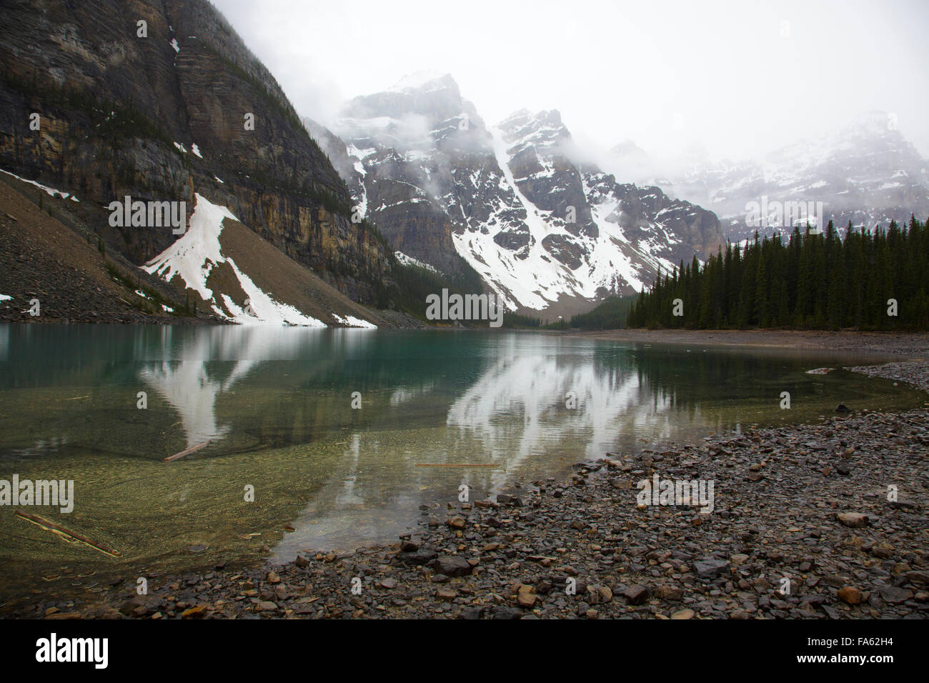 Moraine Lake, Banff National Park, Alberta, Canadian Rocky Mountains, Stock Photo