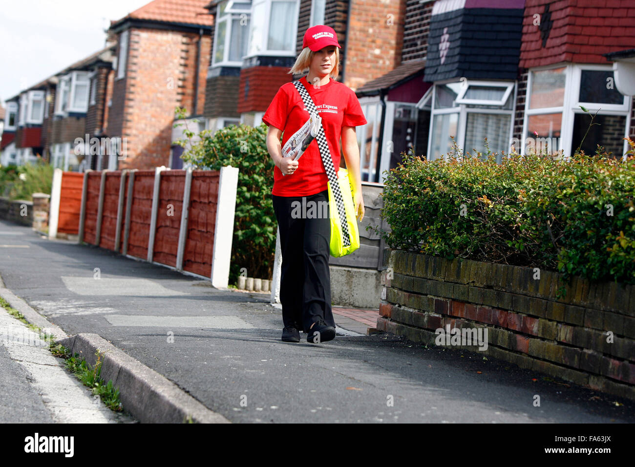Paper round delivery girl hires stock photography and images Alamy