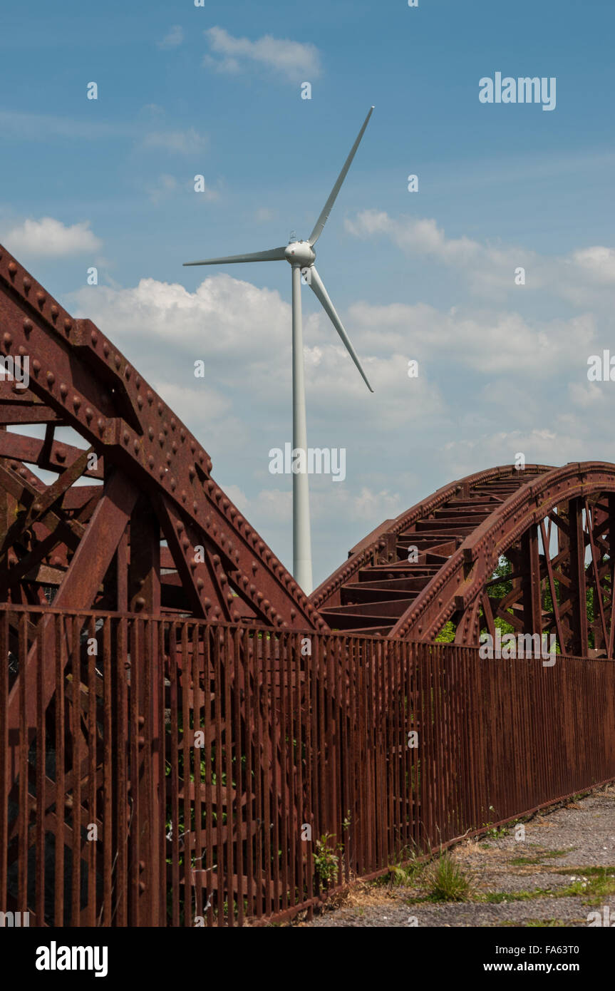 Old rusty bridge wind turbine hi-res stock photography and images - Alamy