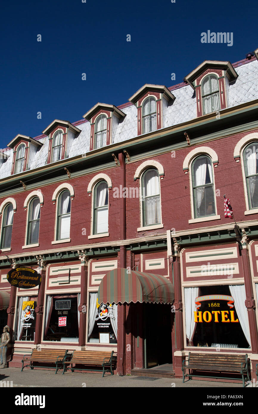 Buildings along Main Street, Silverton, Colorado, USA Stock Photo
