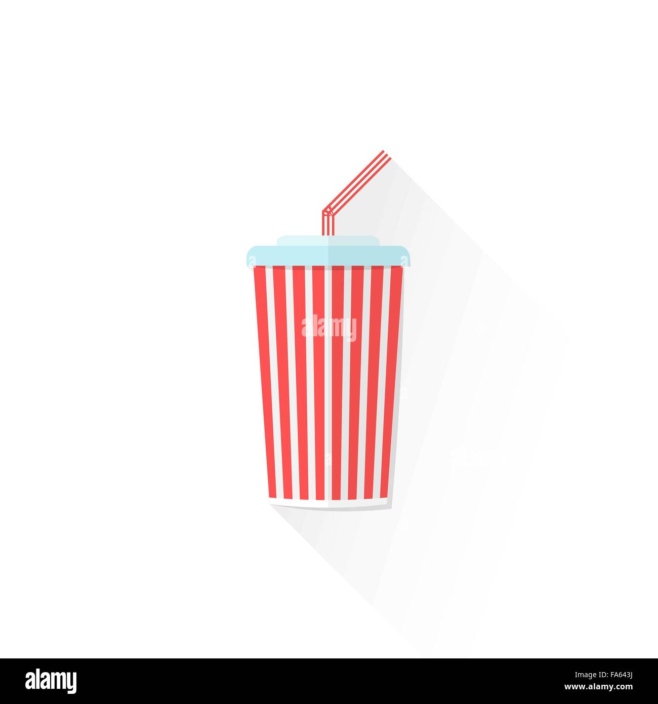 Vector Cartoon Soda Cup Isolated On White Background Stock Photo