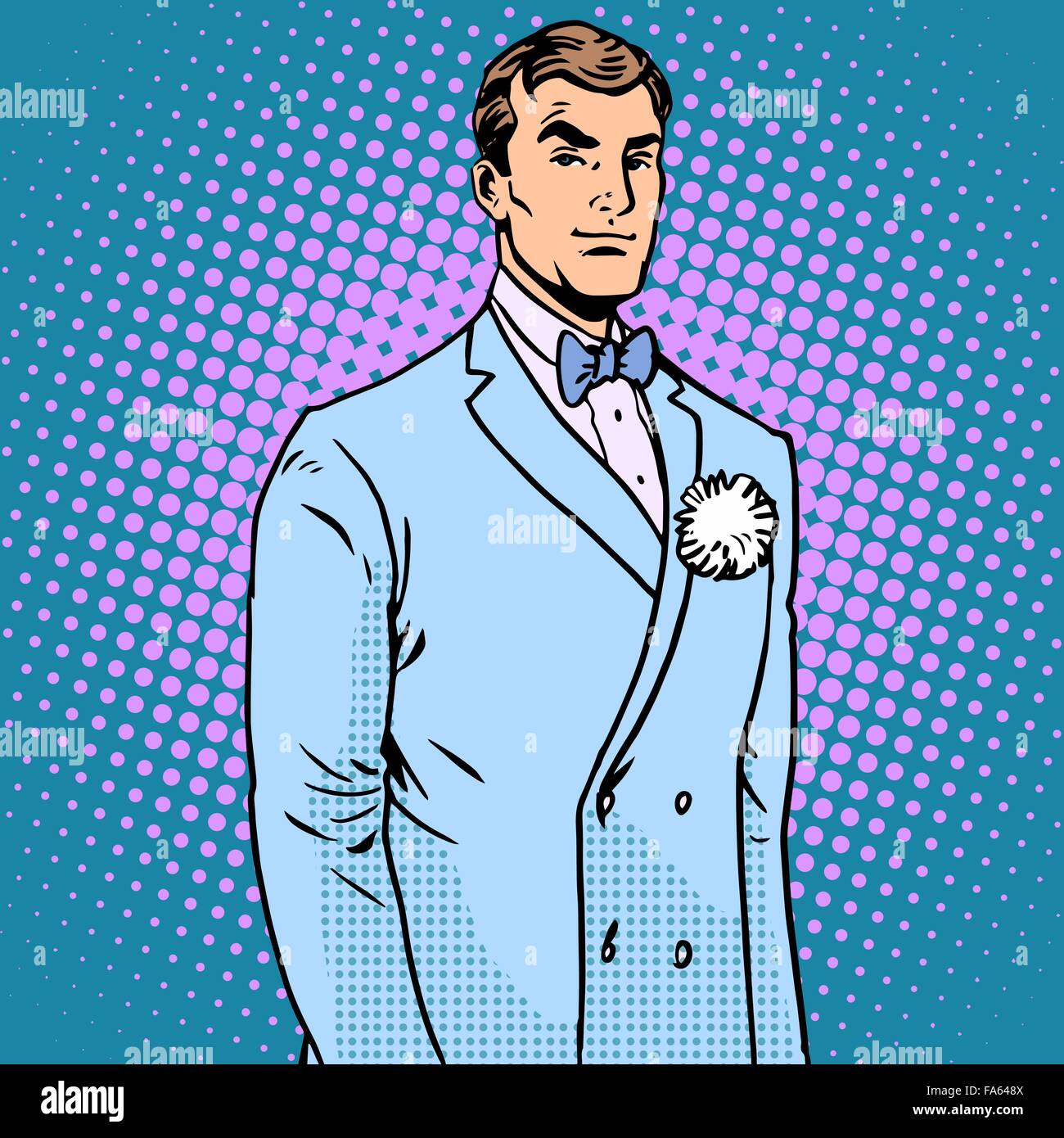 The groom in a wedding suit Stock Vector Image & Art - Alamy