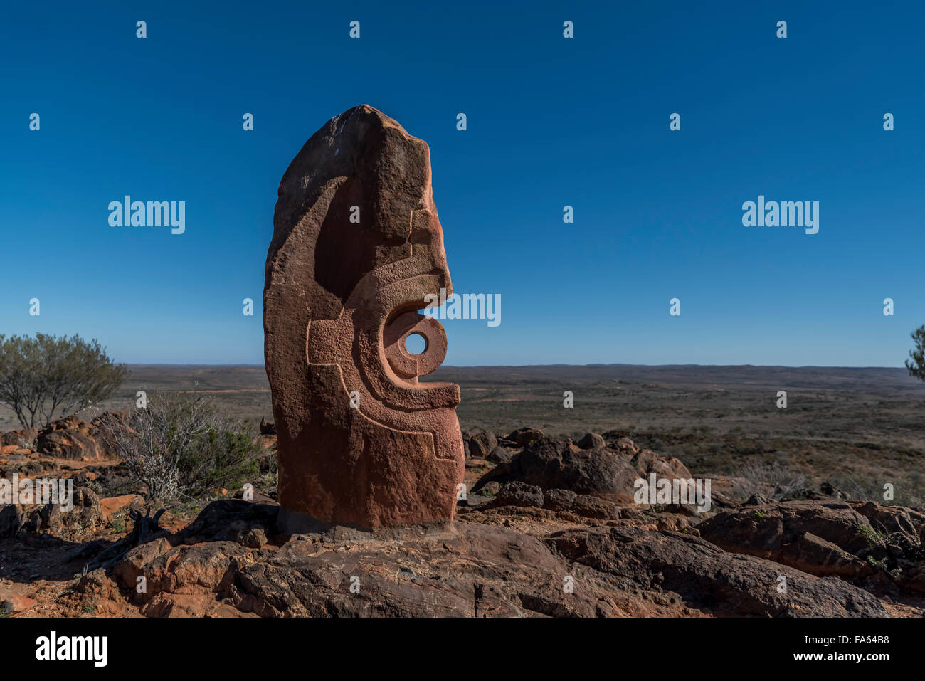 Sculptures in the living desert in Broken Hill NSW Australia Stock