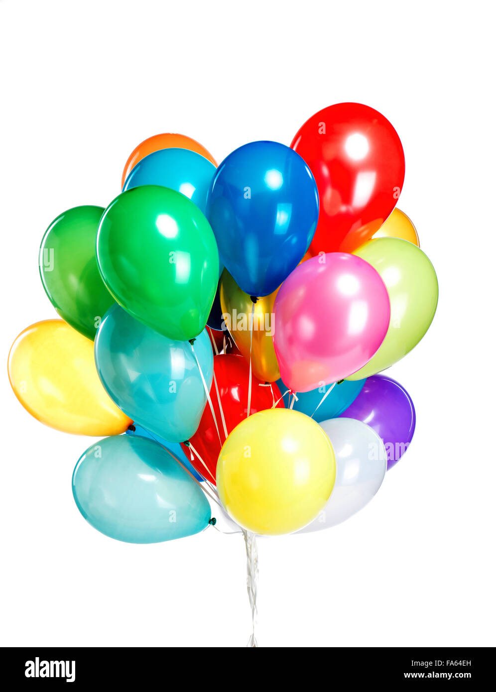 Colorful and big bunch of balloons Stock Photo