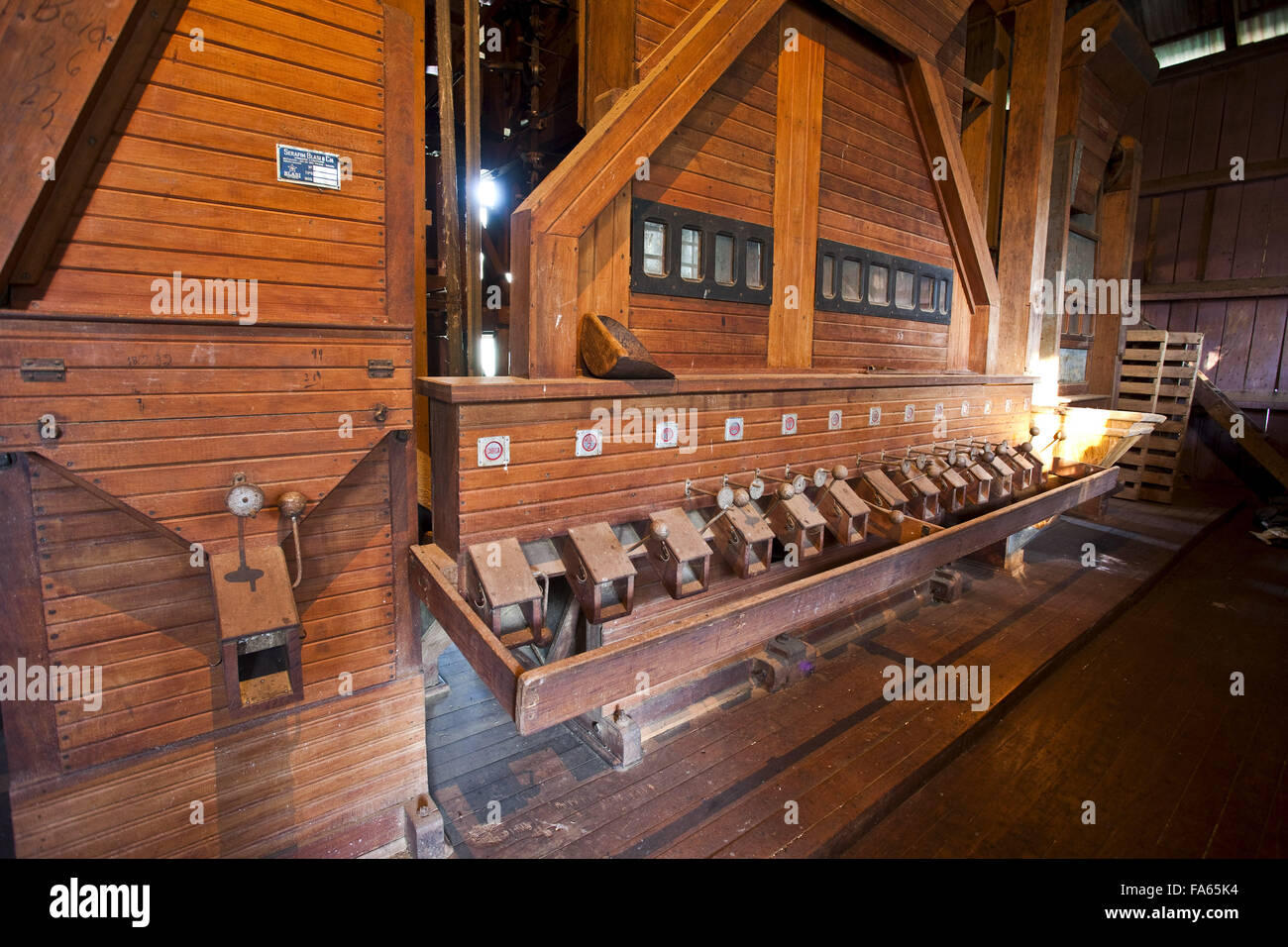 Old machine to select coffee beans that is still used on the farm Stock Photo