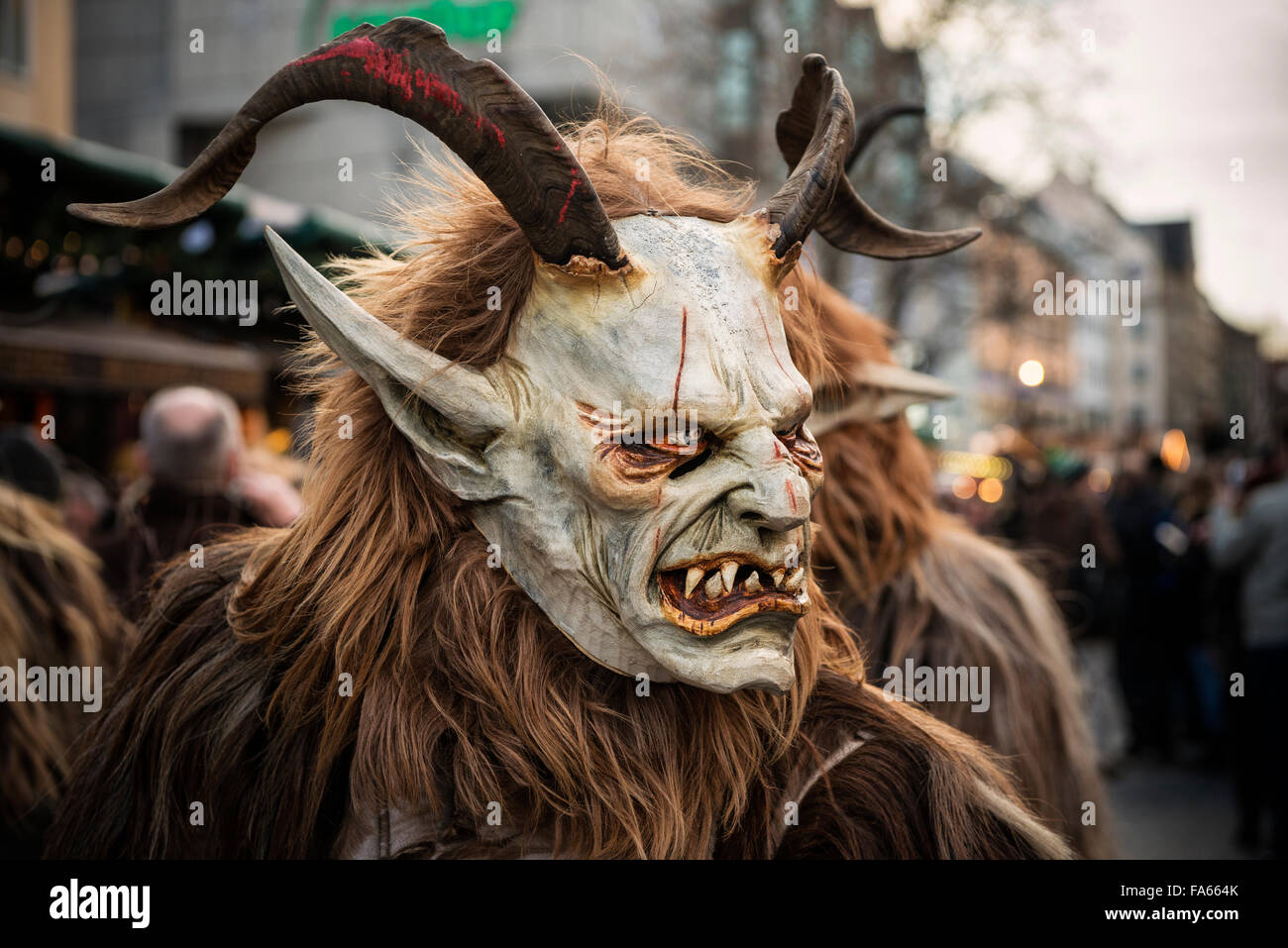 Krampus parade, Munich, Bavaria, Germany Stock Photo