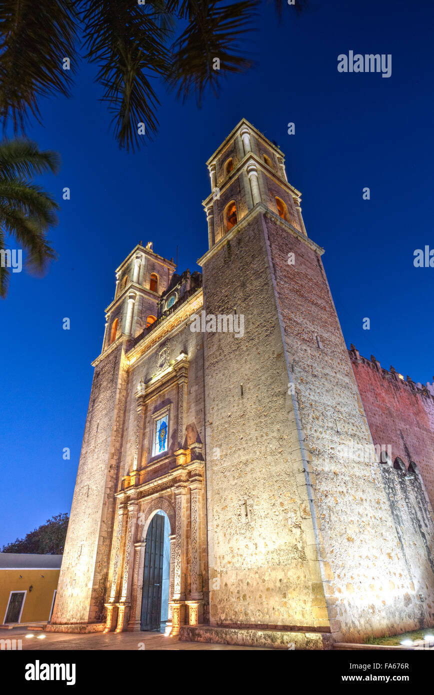 Cathedral de San Gervasio, Completed in 1570, Valladolid, Yucation, Mexico Stock Photo