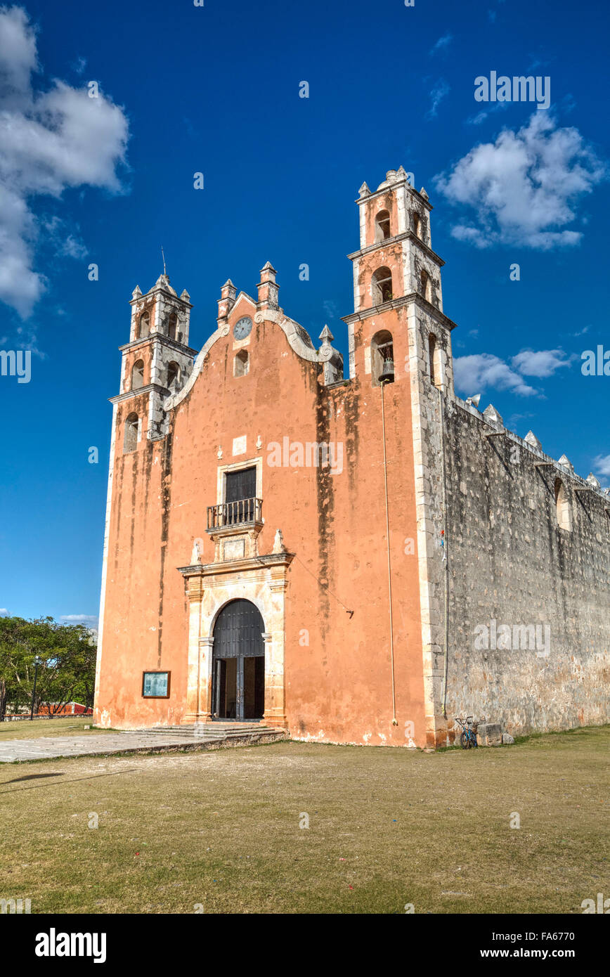 Virgin of Assumption Convent, Completed 1751, Tecoh, Route of the Convents, Yucation, Mexico Stock Photo