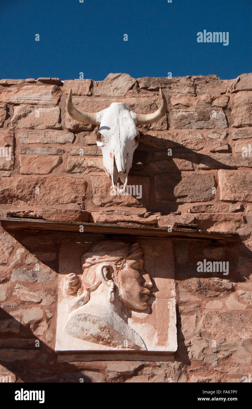 Hubbell Trading Post National Historic Site, bulls head, Arizona, USA Stock Photo