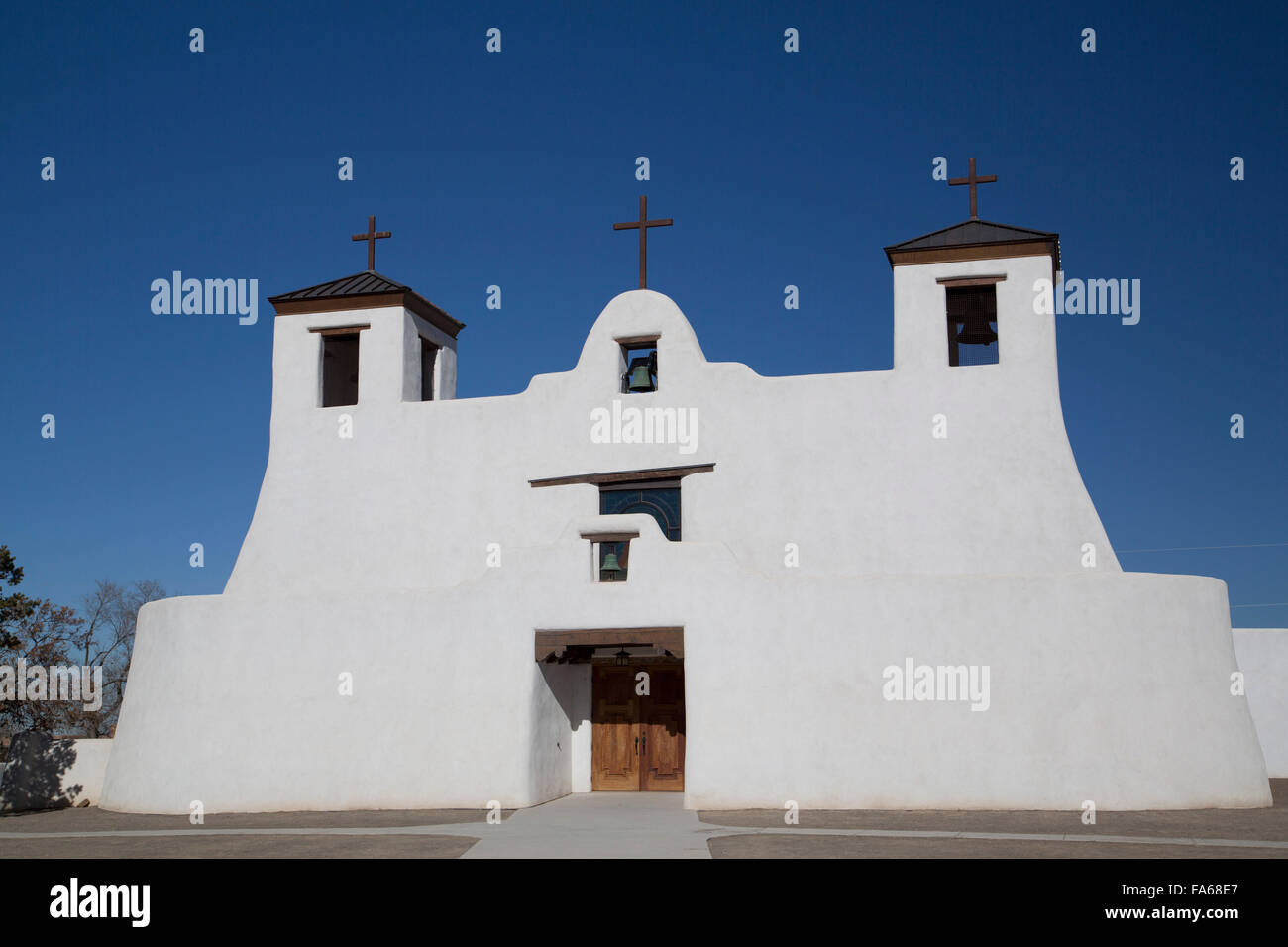 USA, New Mexico, Isleta Pueblo, San Agustin de la Isleta Mission, founded 1622 Stock Photo Alamy
