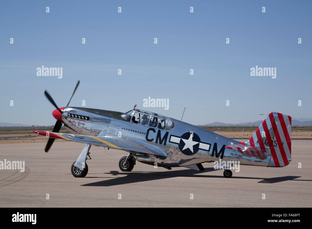 Marana Reginal Airport, Wings of Freedom Tour, Air Show, North American TP-51C Mustang, built in 1944, Arizona, USA Stock Photo