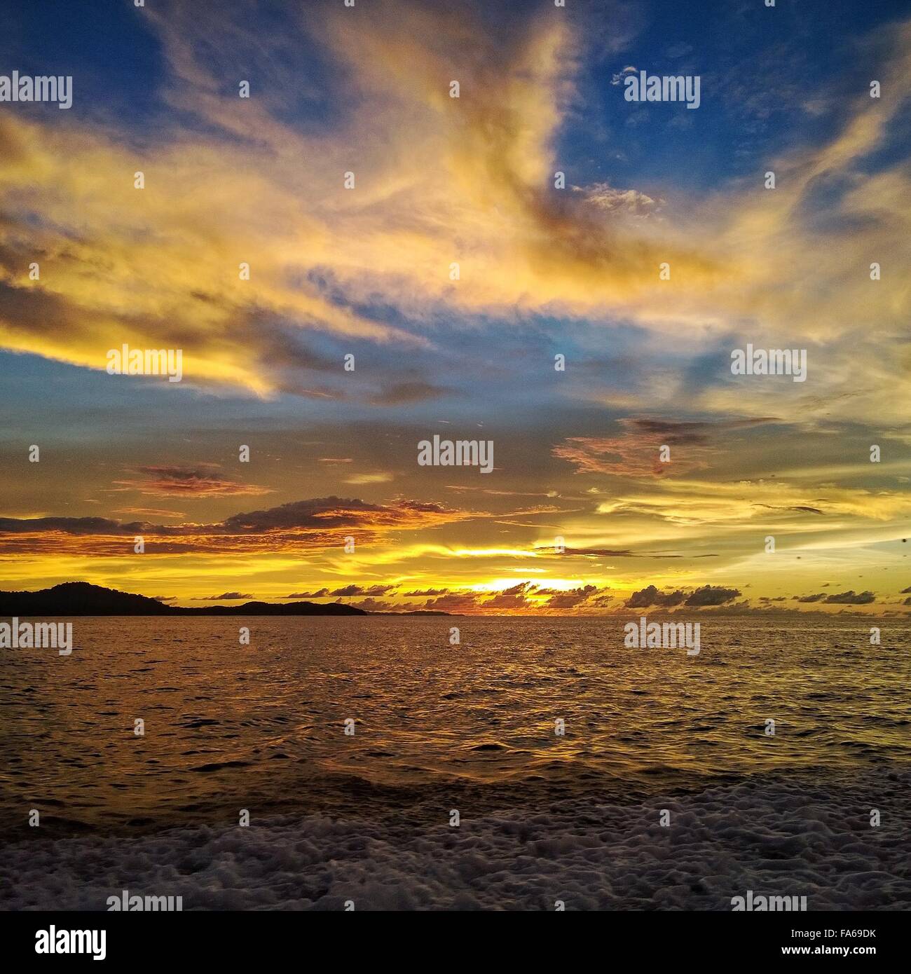 Sunset over sea, Indonesia Stock Photo