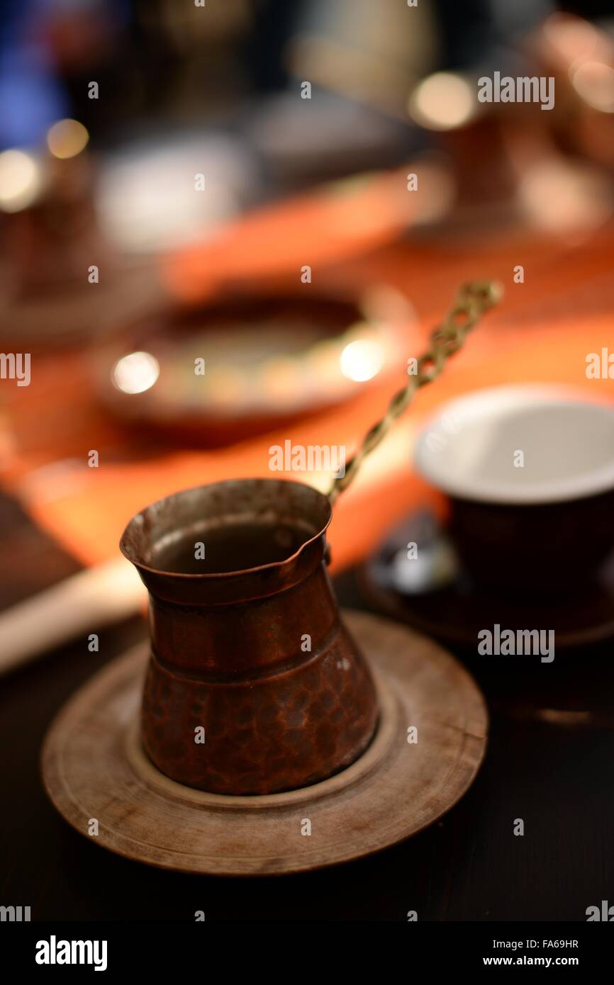 Turkish coffee pot Stock Photo
