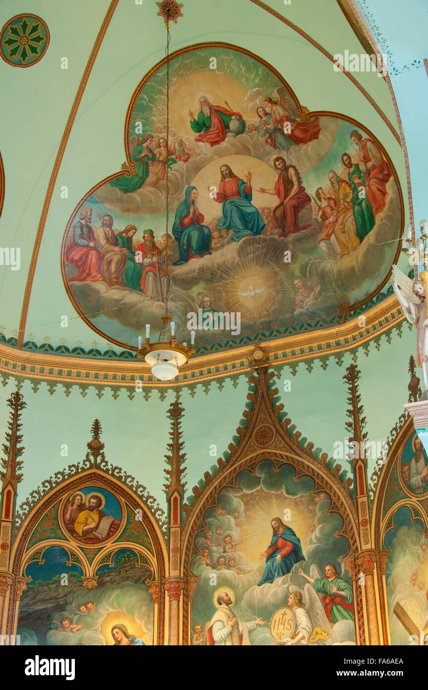 St. Ignatius Mission church mural, St. Ignatius Mission, Montana Stock