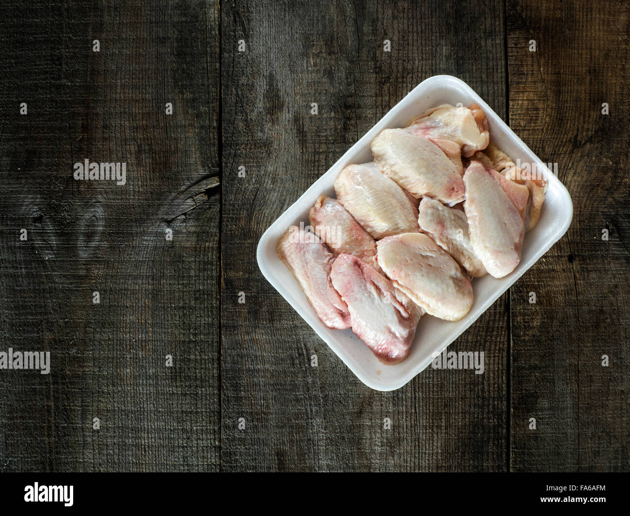 Raw chicken wings on table Stock Photo Alamy