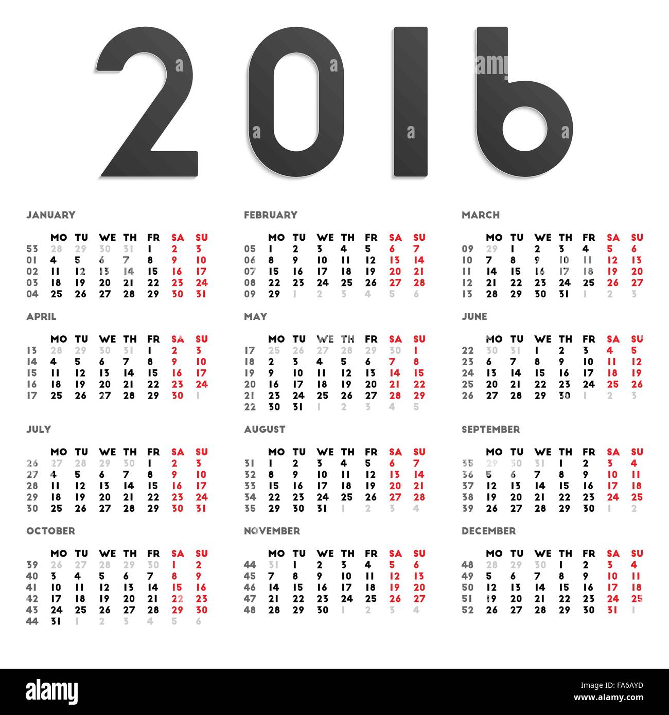 Buiten Billy Wieg 2016 calendar hi-res stock photography and images - Alamy