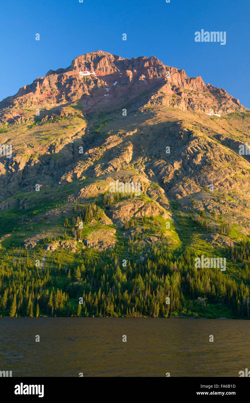 Rising Wolf Mountain with Two Medicine Lake, Glacier National Park, Montana Stock Photo Alamy