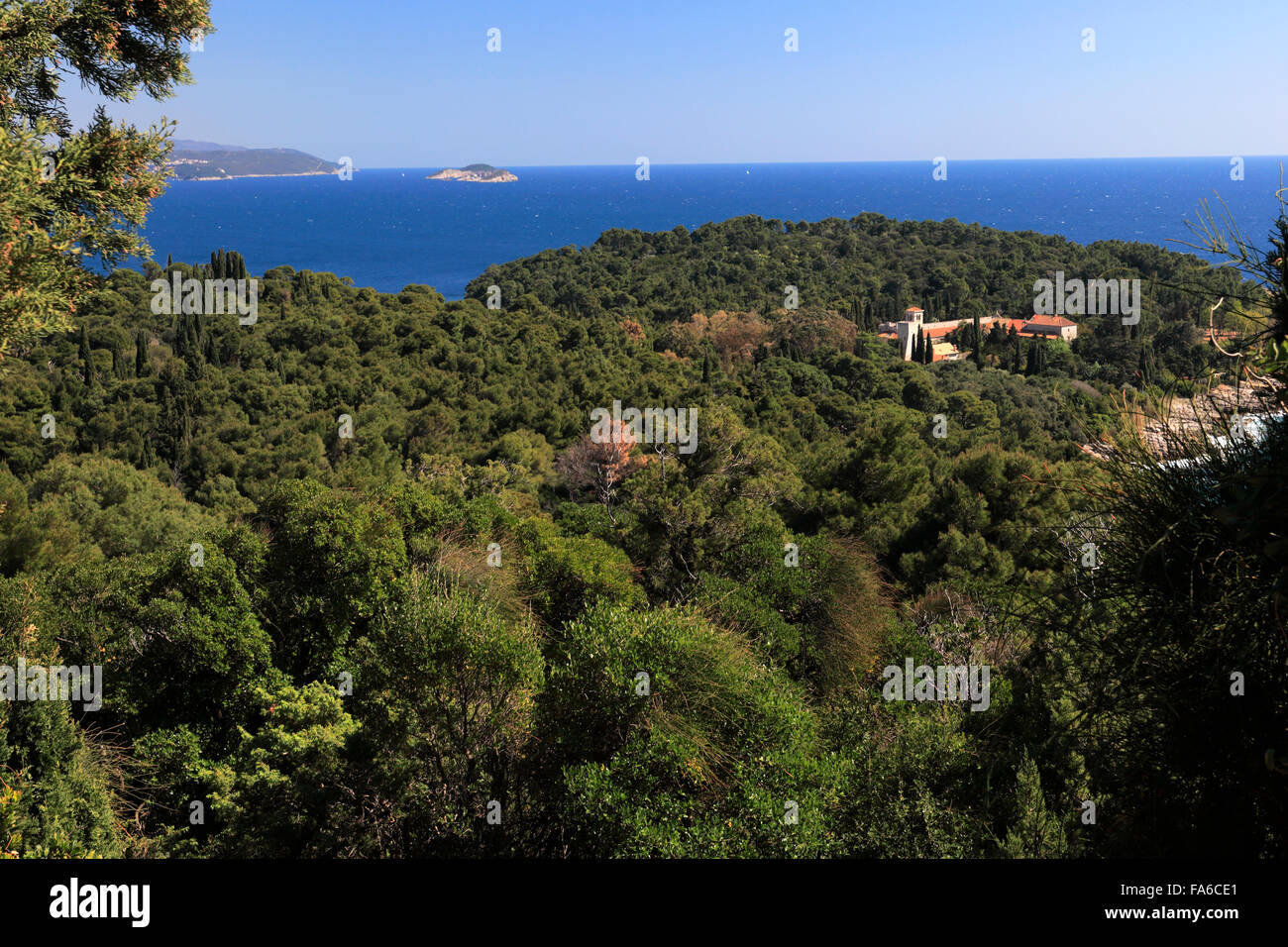 Summer view of Lokrum Island, Dubrovnik, Dubrovnik-Neretva County, Dalmatian coast, Adriatic Sea, Croatia, Balkans, Europe, Stock Photo