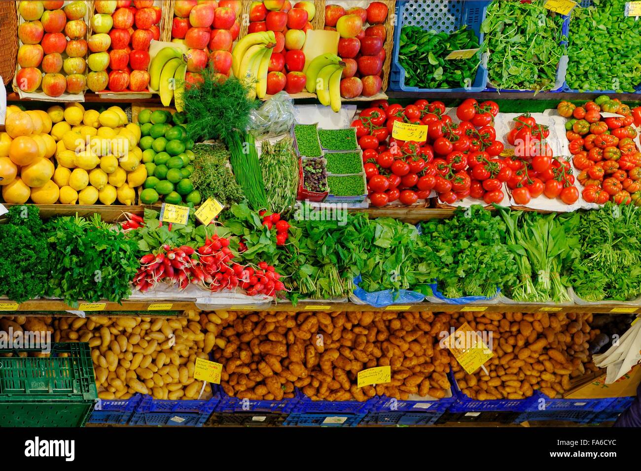 Fruit and vegetable stall, Germany Stock Photo Alamy