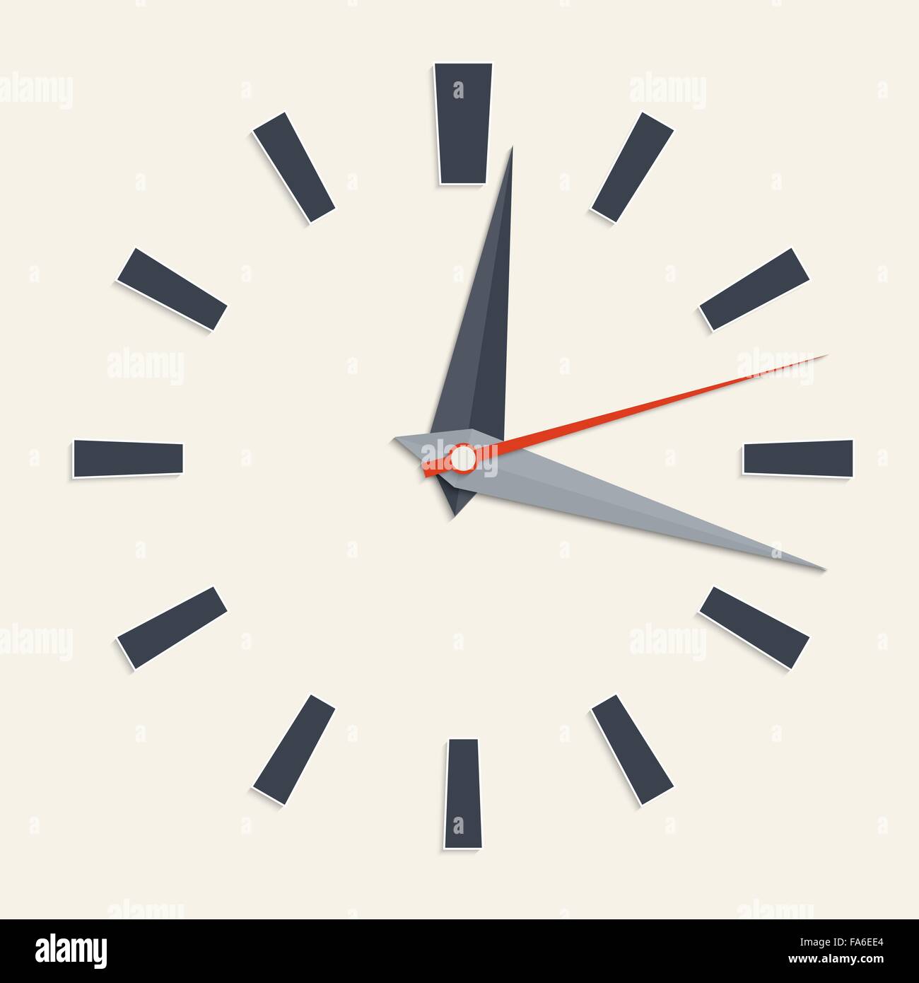 Vector illustration of analog clock face for your design Stock Vector