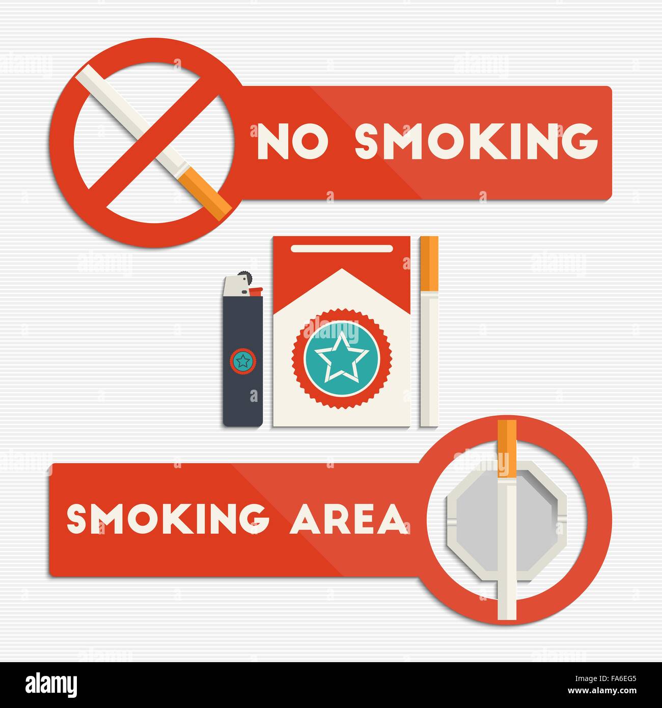 Tobacco smoking zone area Stock Vector Images Alamy