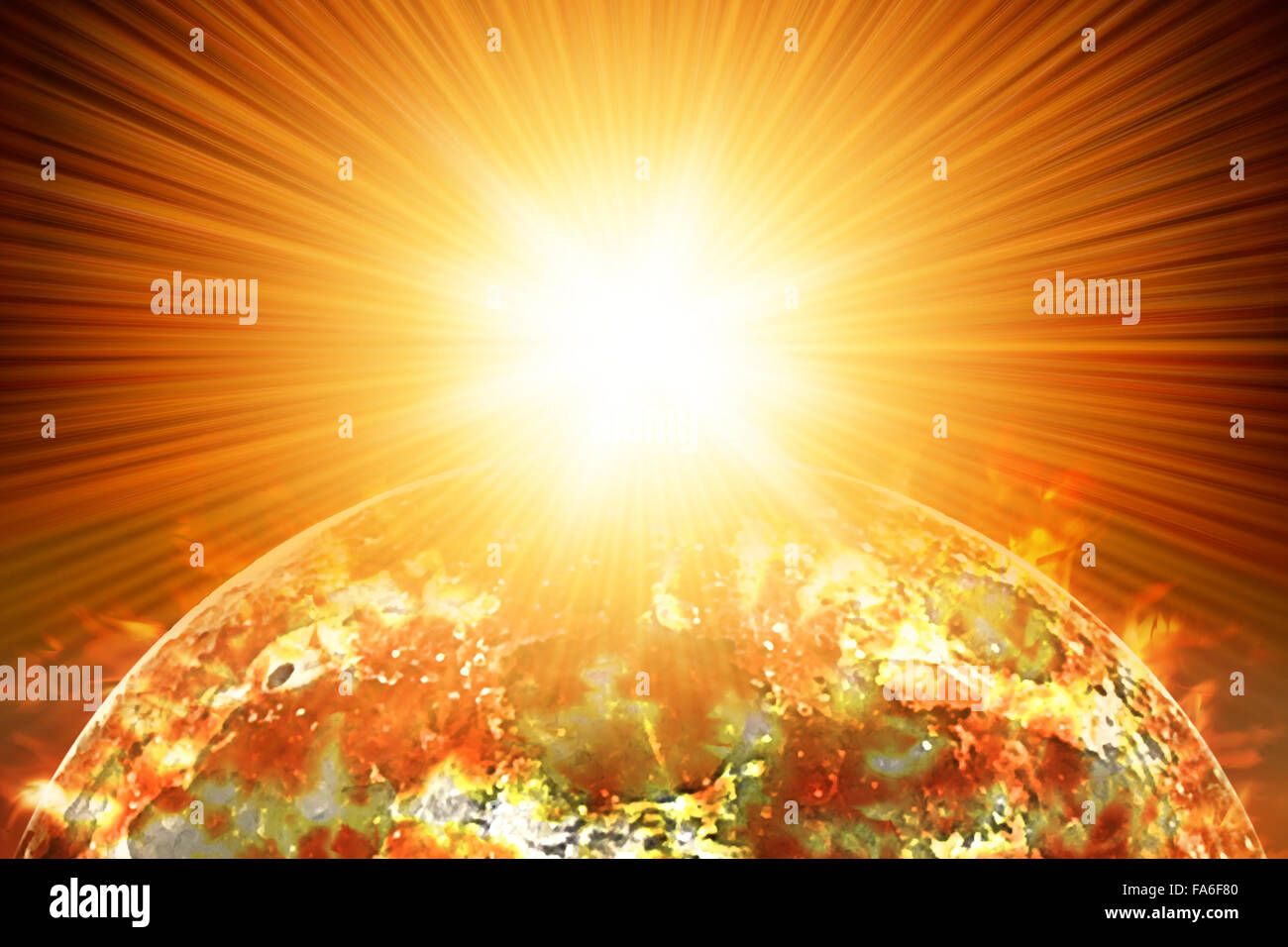Nuclear Blast on Planet Stock Photo