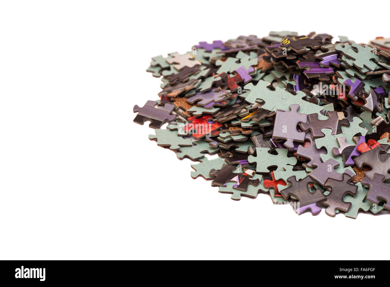 Colorful puzzle isolated on white Stock Photo - Alamy