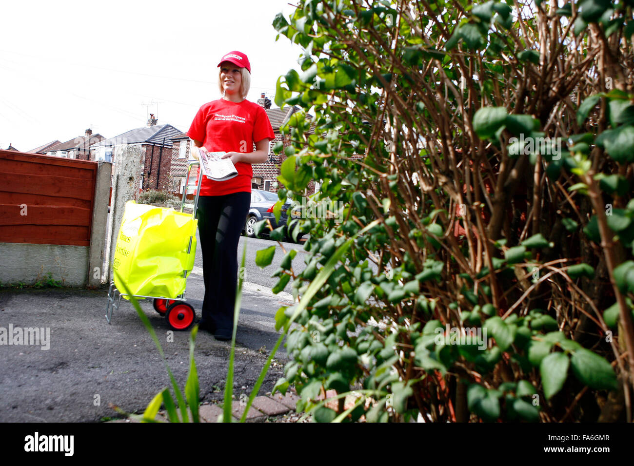 Paper round delivery girl hires stock photography and images Alamy