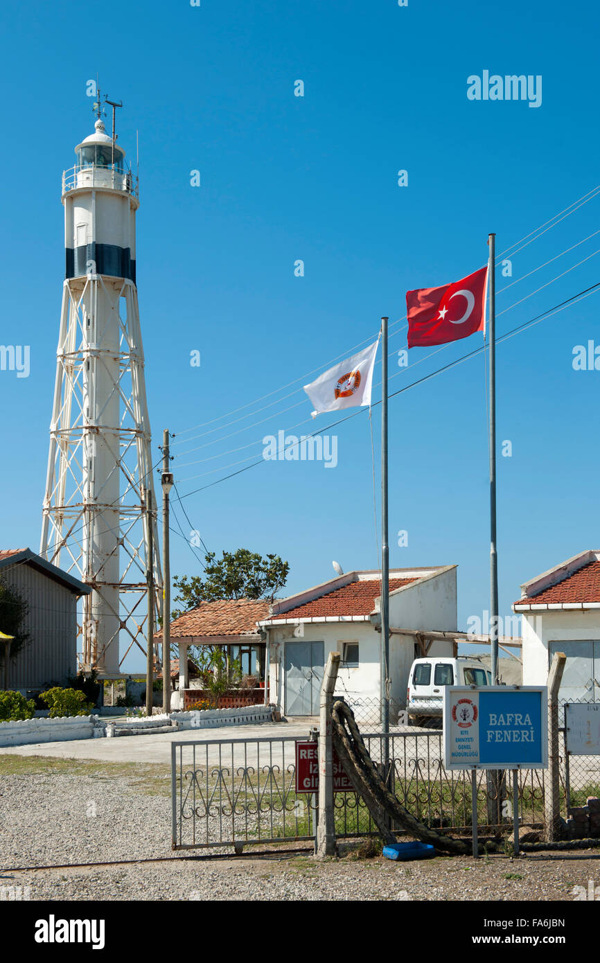 Türkei, westliche Schwarzmeerküste, Provinz Samsun, Bafra, Leuchtturm an der Mündung des Kizilirmak Stock Photo