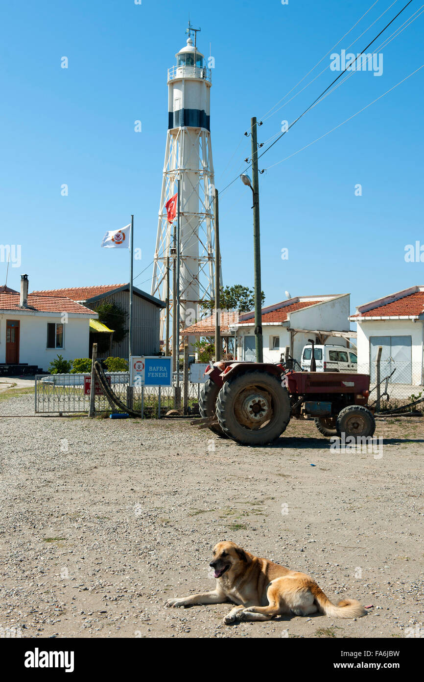 Türkei, westliche Schwarzmeerküste, Provinz Samsun, Bafra, Leuchtturm an der Mündung des Kizilirmak Stock Photo