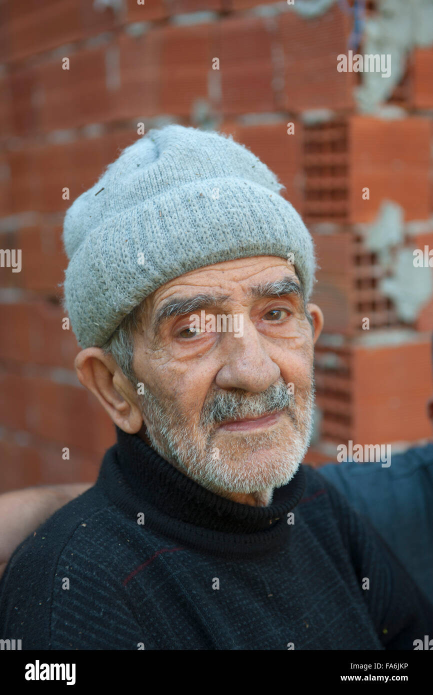 Türkei, östliche Schwarzmeerküste, Provinz Ordu, Ikizce bei Ünye, Portrait eines Bauern Stock Photo