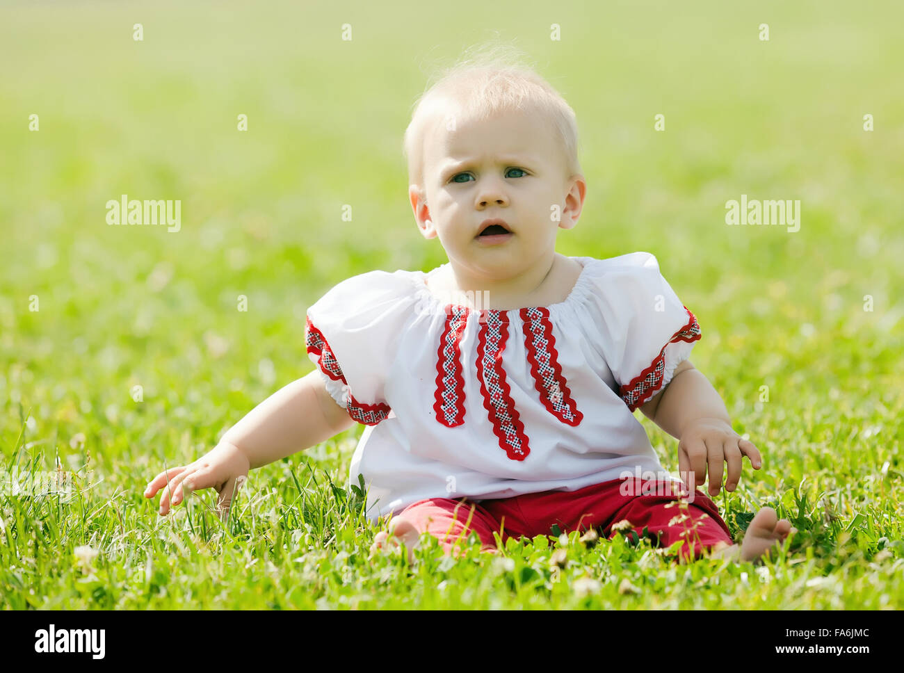 baby in traditional folk clothes Stock Photo - Alamy