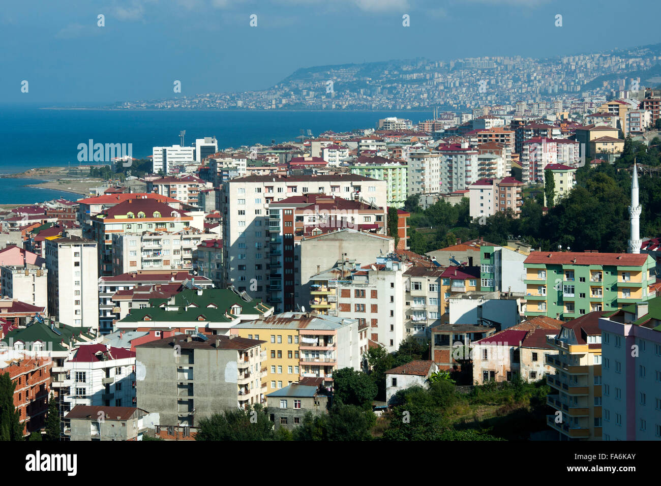 Türkei, östliche Schwarzmeeküste, Akcaabat, Blick Richtung Trabzon Stock Photo