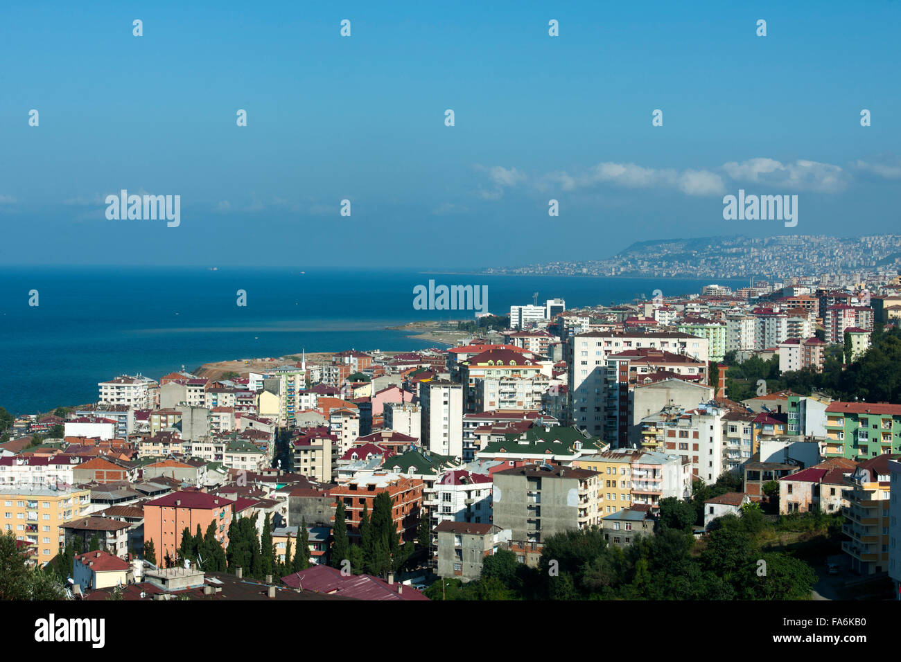 Türkei, östliche Schwarzmeeküste, Akcaabat, Blick Richtung Trabzon Stock Photo