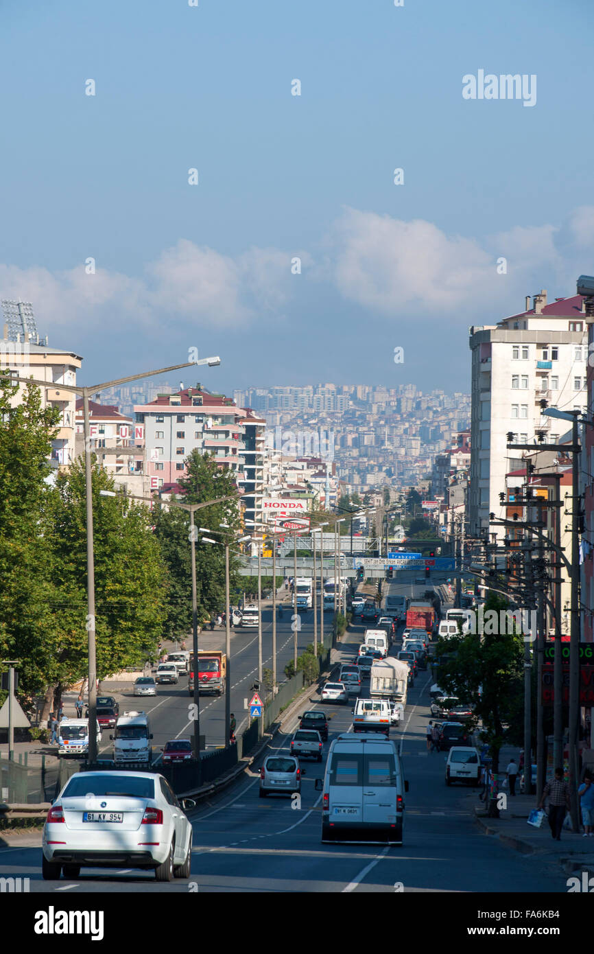 Türkei, östliche Schwarzmeeküste, Akcaabat, Blick nach Trabzon Stock Photo