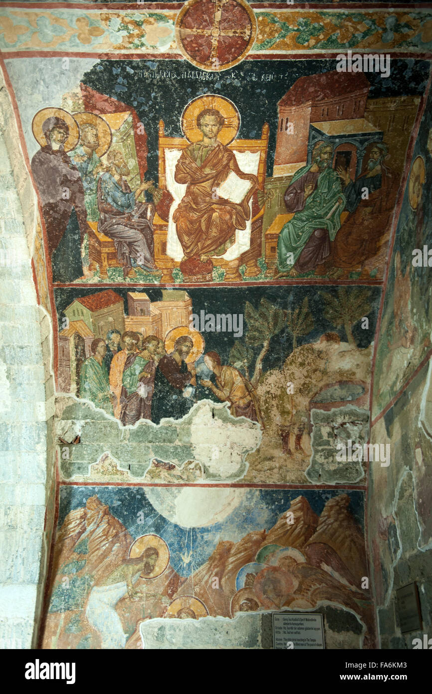 Türkei, östliche Schwarzmeeküste, Trabzon, Hagia Sophia Museum, Narthex Fresken Stock Photo