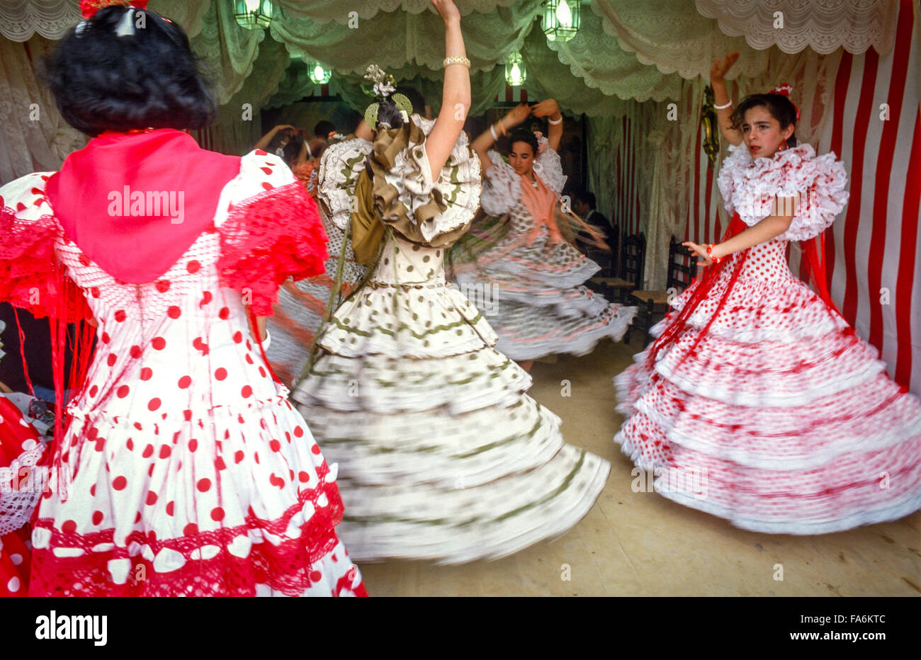 Street scenes from the Feria de Abril, the April Fair, which takes ...
