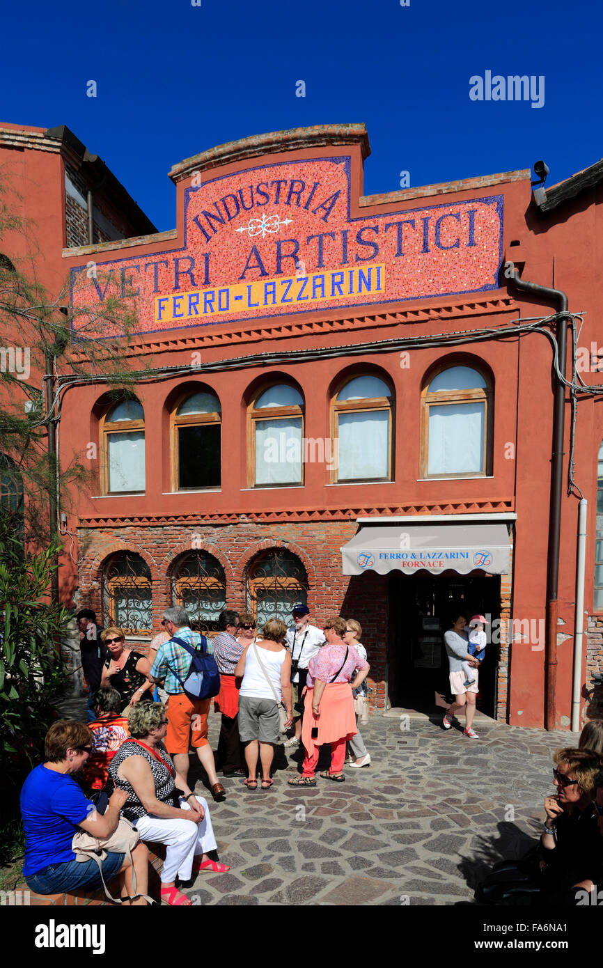 Exterior of the Colourful Murano Glass factory, Murano Island, Venice City, UNESCO World