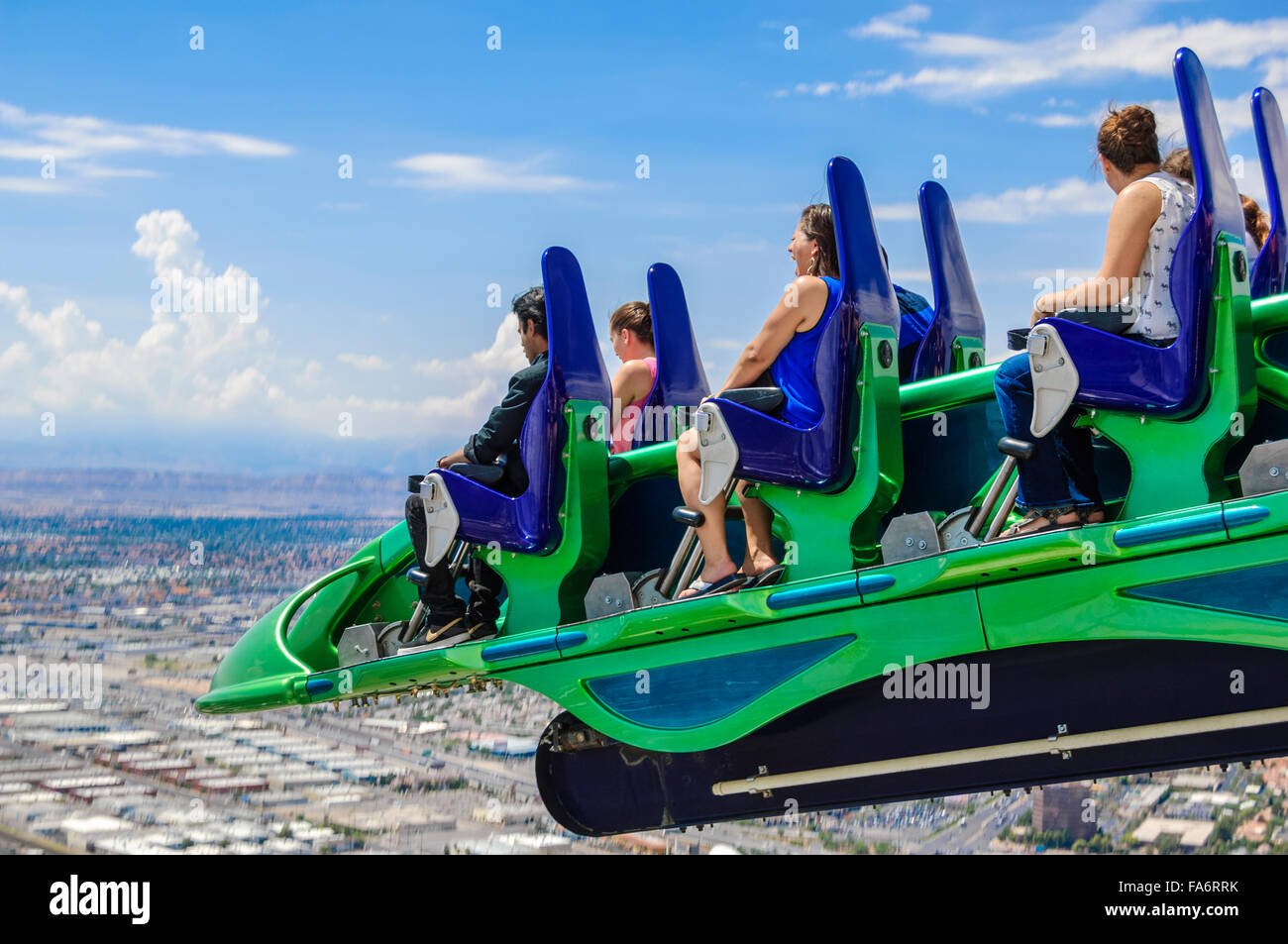 X-Scream Thrill ride at the top of the Stratosphere Hotel, Las Vegas Stock  Photo - Alamy