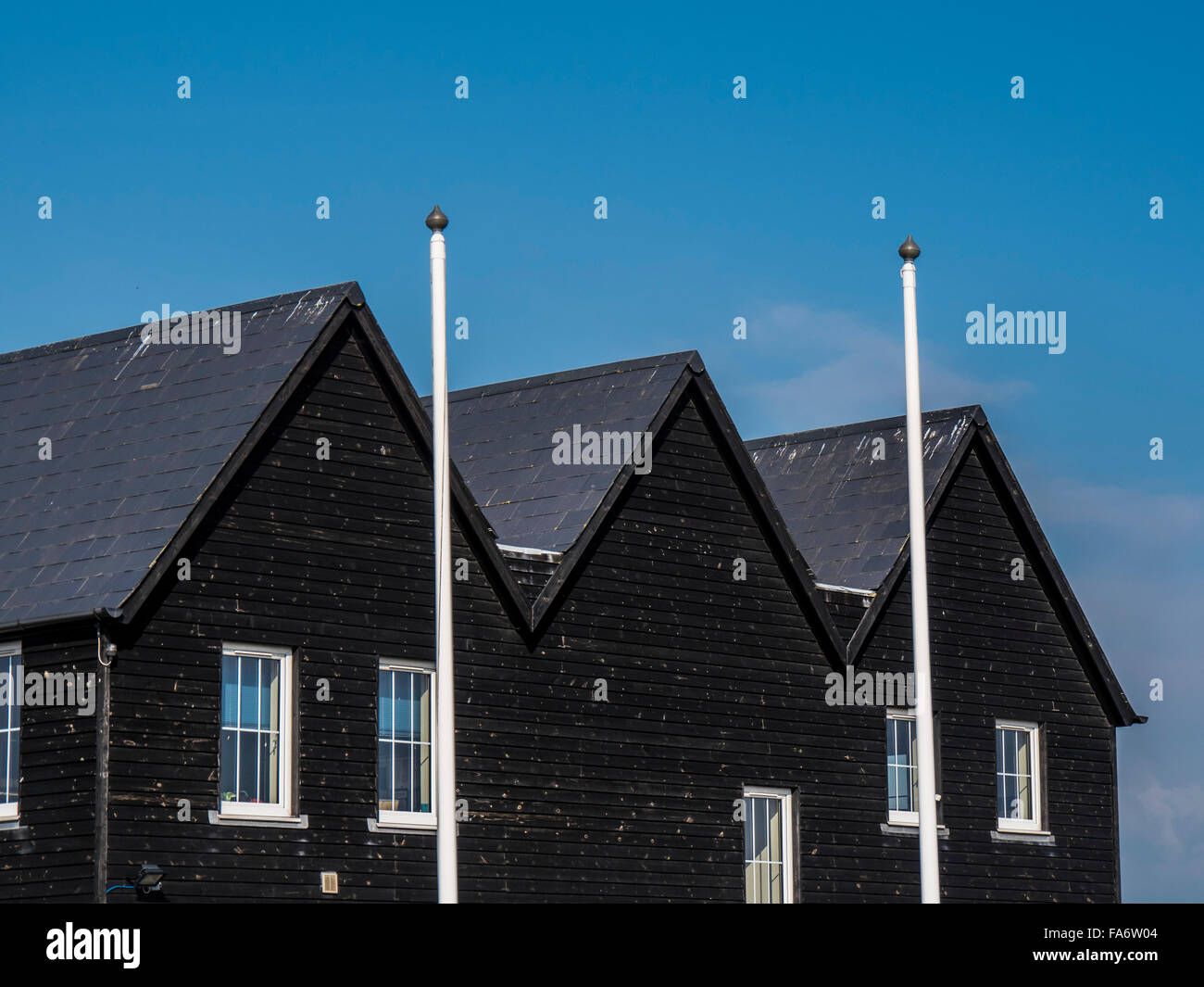 Roofs at Whitstable harbour, Whitstable, Kent, UK Stock Photo