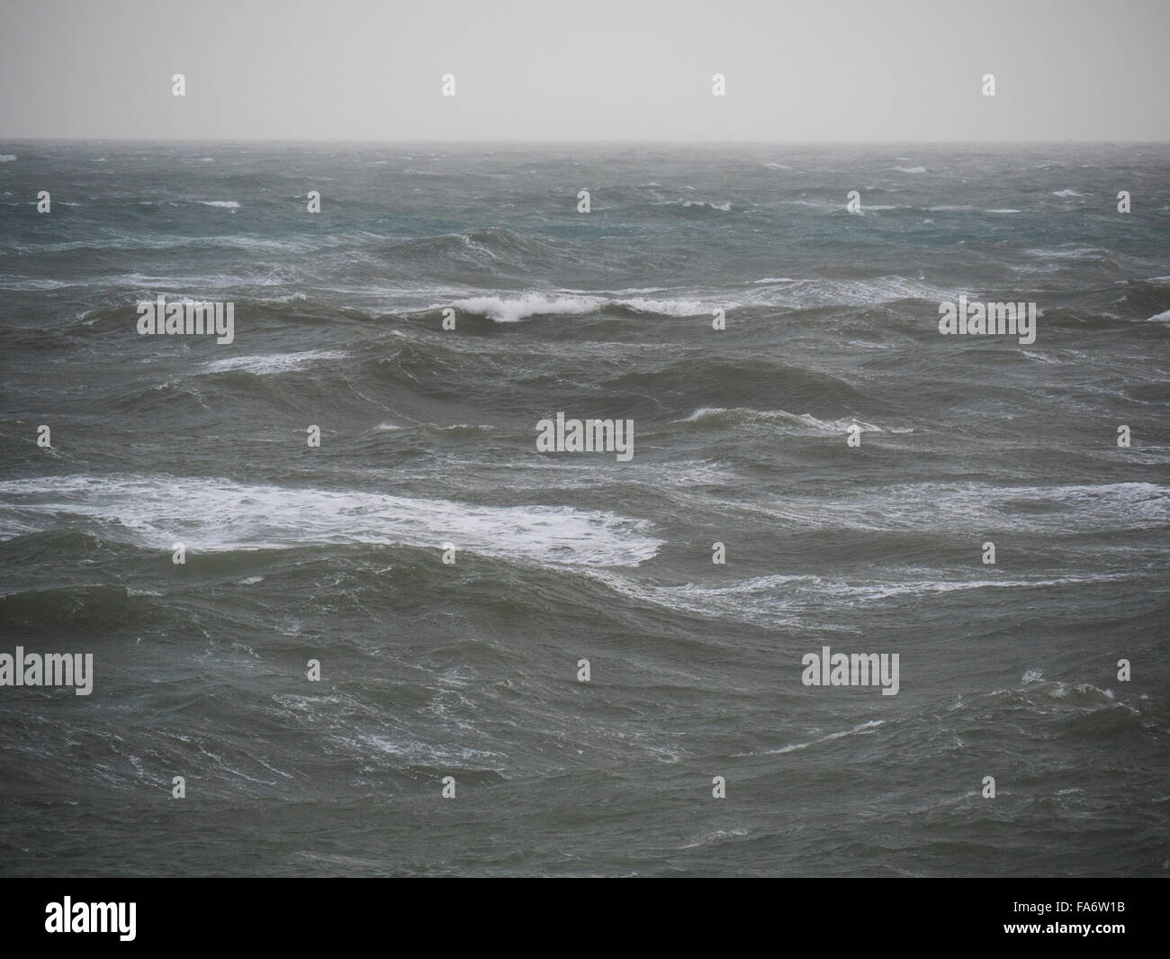 Stormy seas off of Portland Bill, Portland, Dorset, UK Stock Photo