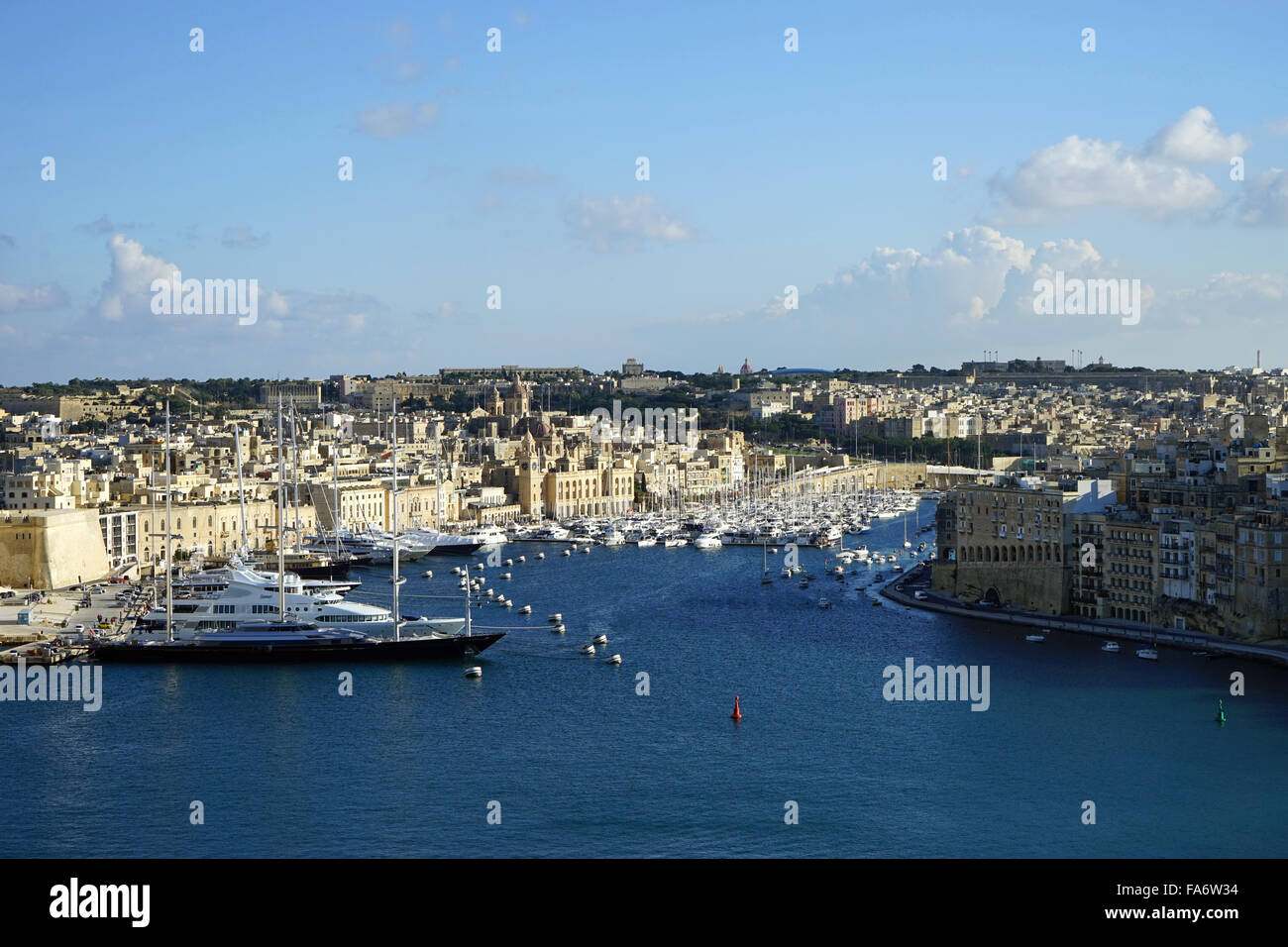Boats in Harbor, Victoria, Gozo, Malta Stock Photo
