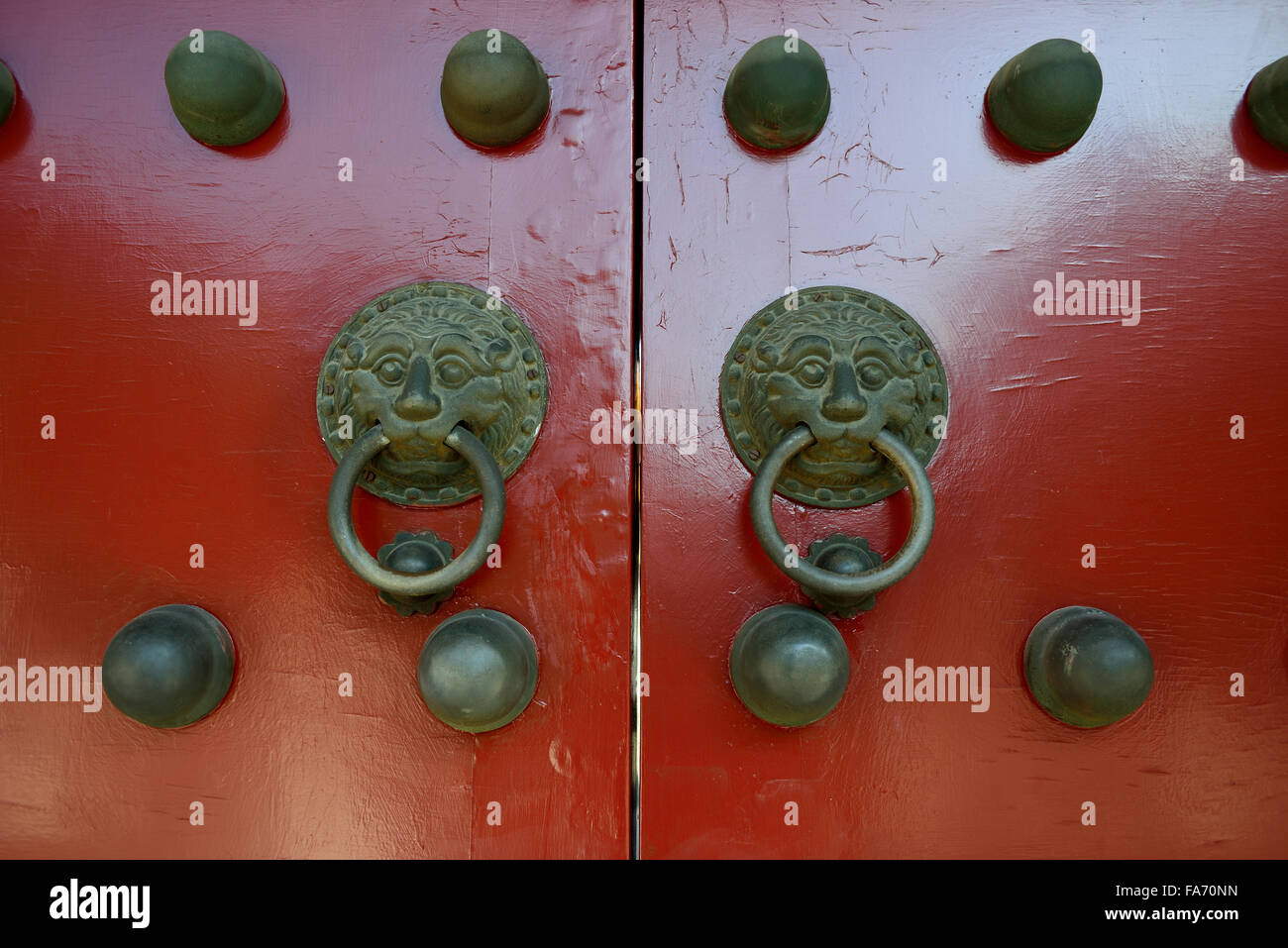 Door,Asia,Culture,Entrance,Palace,Knob,Ornate,Rusty,Mythology,Handle,History,Old,Ancient, Antiquities,Dragon,Chinese Culture Stock Photo