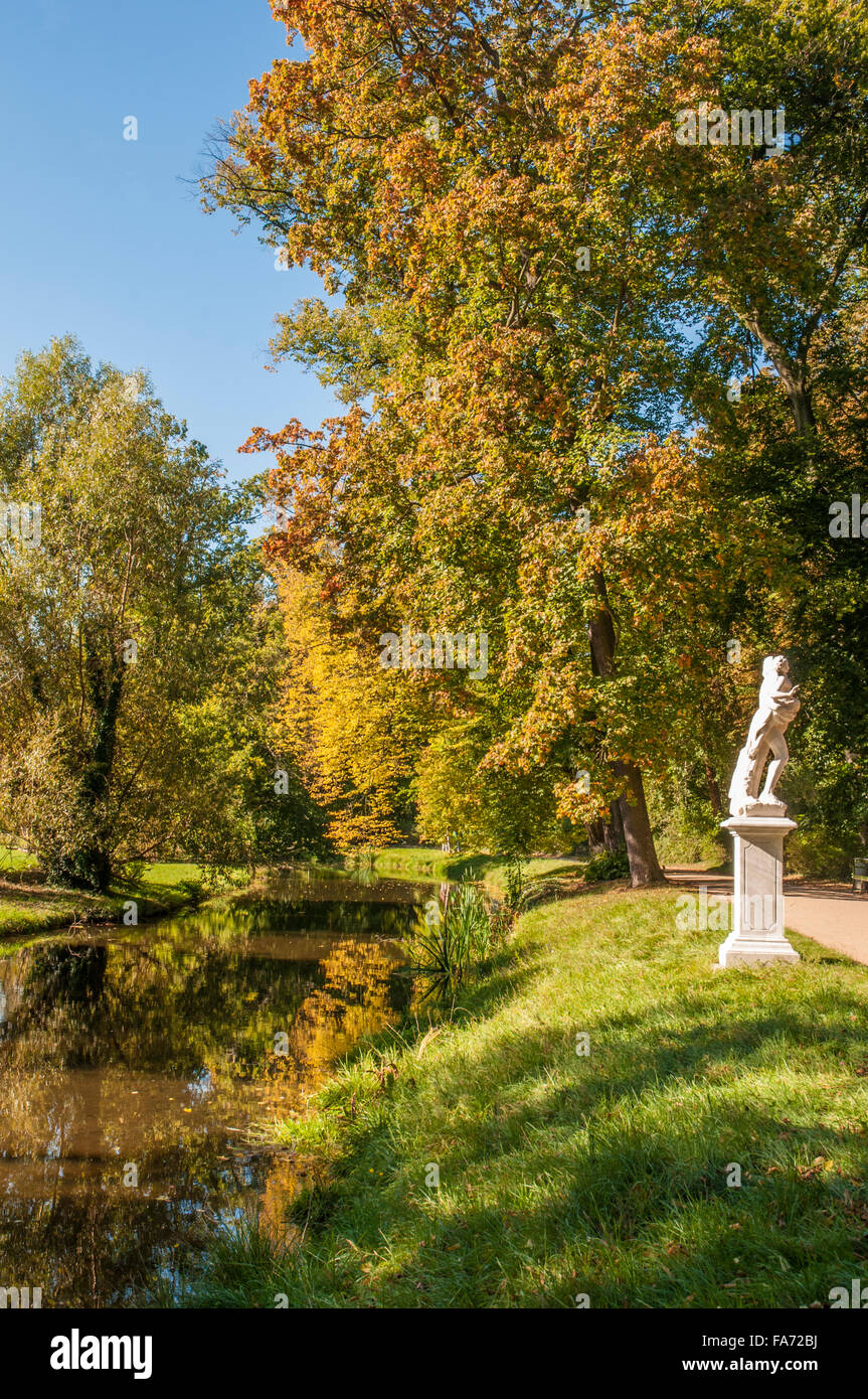 Lanscaped gardens of Sanssouci Park at Potsdam, Germany Stock Photo