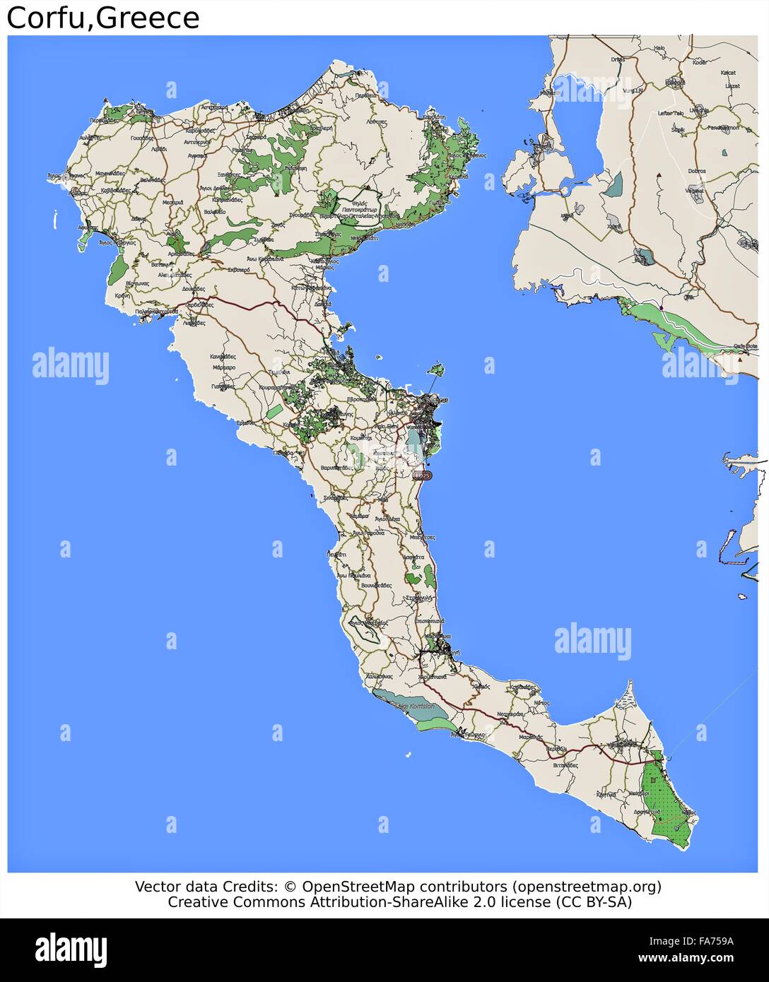 Corfu greece location map hires stock photography and images Alamy