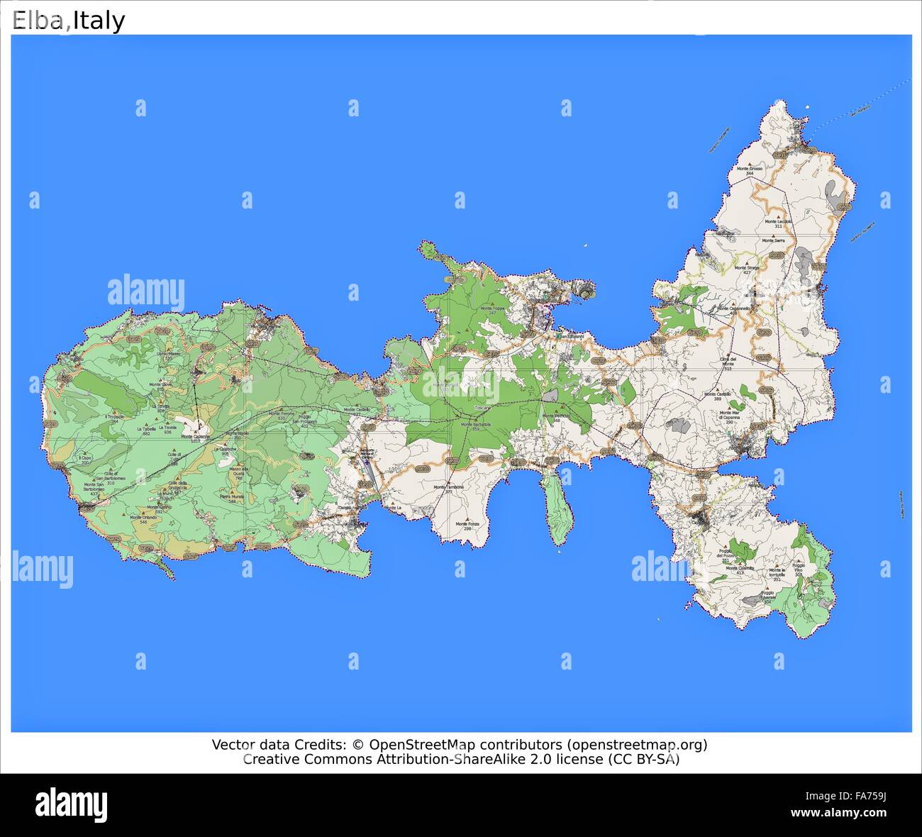 Map Of Elba High Resolution Stock Photography and Images Alamy