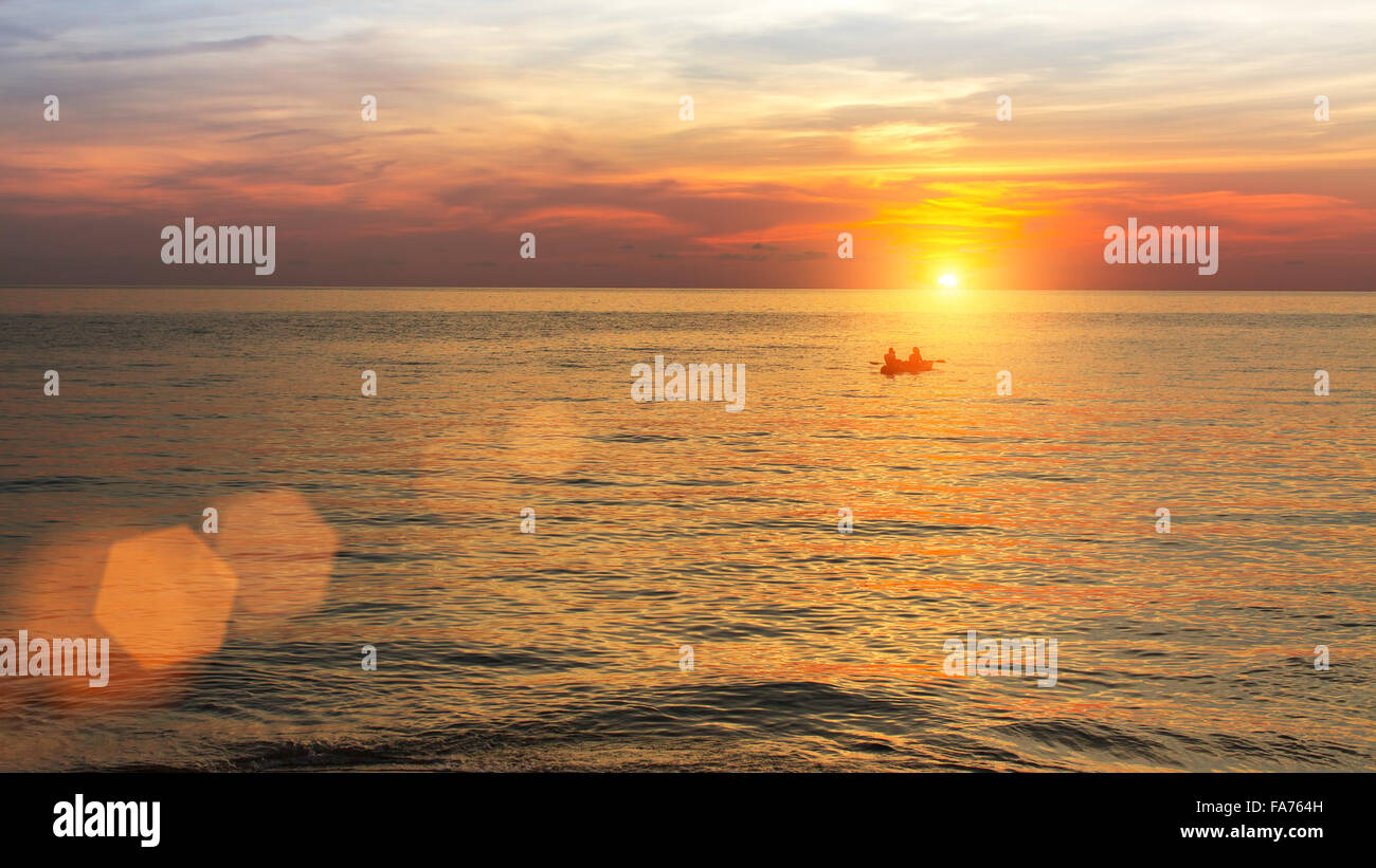 Amazing sunset at the Sea Stock Photo - Alamy