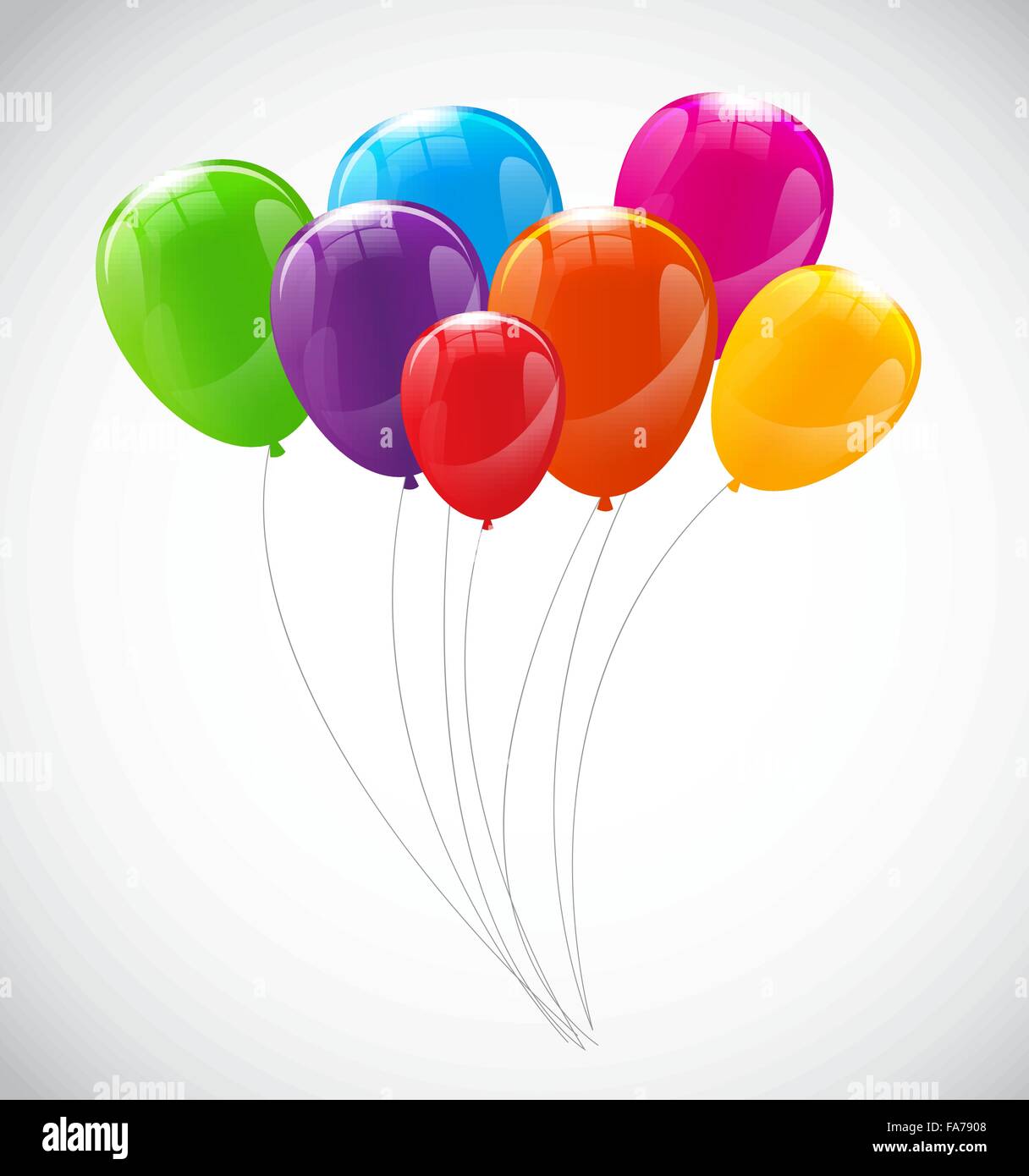 Color Glossy Balloons Background Vector Illustration Stock Vector Image ...