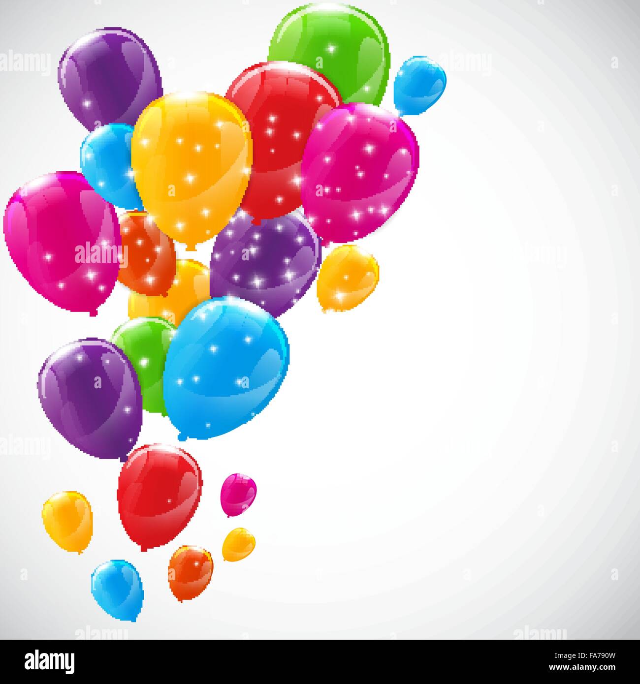Color Glossy Balloons Background Vector Illustration Stock Vector Image ...
